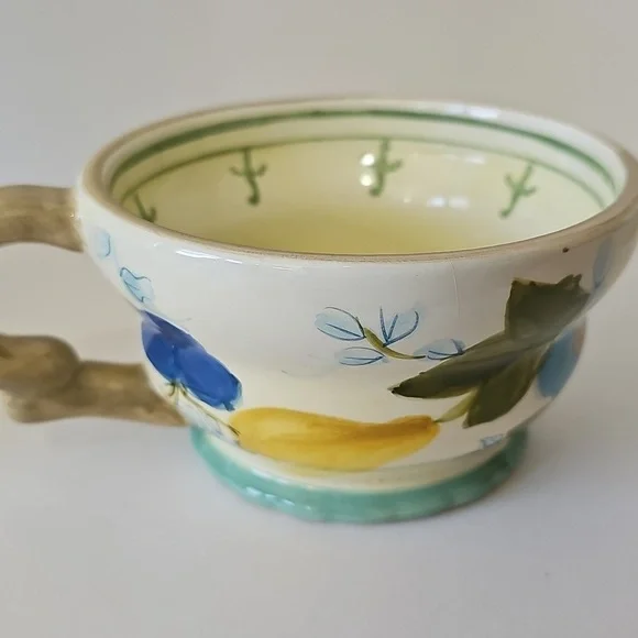 Tracy Porter Hand Painted Tea for One Teapot & Cup Vintage Pear Design Decor
